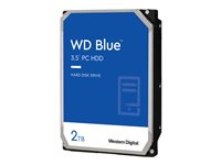 WD Blue WD20EZRZ - Disque dur - 2 To - interne - 3.5" - SATA 6Gb/s - 5400 tours/min - mémoire tampon : 64 Mo WD20EZRZ