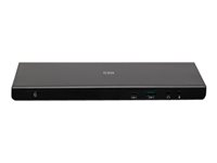 C2G USB-C 12-in-1 Triple Display Docking Station with HDMI, DisplayPort, Ethernet, USB, 3.5mm Audio and Power Delivery up to 85W - 4K 30Hz (TAA Compliant) - Station d'accueil - USB-C / Thunderbolt 3 - HDMI, DP - 1GbE - 135 Watt - Conformité TAA 80925