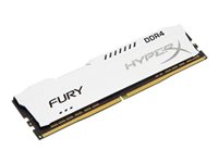 HyperX FURY - DDR4 - 64 Go: 4 x 16 Go - DIMM 288 broches - 2400 MHz / PC4-19200 - CL15 - 1.2 V - mémoire sans tampon - non ECC - blanc HX424C15FWK4/64