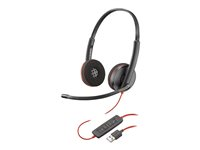 Poly Blackwire C3220 - Blackwire 3200 Series - micro-casque - sur-oreille - filaire - Suppresseur de bruit actif - USB-A - noir - Certifié Skype, Certifié Avaya, certifié Cisco Jabber 77R32A6