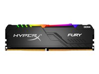 HyperX FURY RGB - DDR4 - module - 16 Go - DIMM 288 broches - 3466 MHz / PC4-27700 - CL16 - 1.35 V - mémoire sans tampon - non ECC - noir HX434C16FB3A/16