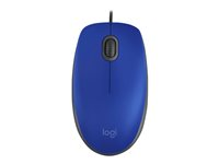 Logitech M110 Silent - Souris - droitiers et gauchers - optique - 3 boutons - filaire - USB-A - gris intermédiaire 910-006760