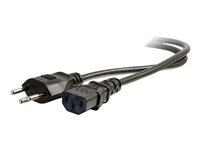 C2G Swiss Power Cord - Câble d'alimentation - IEC 60320 C13 pour SEV 1011 (M) - 2 m - moulé - noir - Suisse 80642