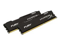 HyperX FURY - DDR4 - 32 Go: 2 x 16 Go - DIMM 288 broches - 2400 MHz / PC4-19200 - CL15 - 1.2 V - mémoire sans tampon - non ECC - noir HX424C15FBK2/32